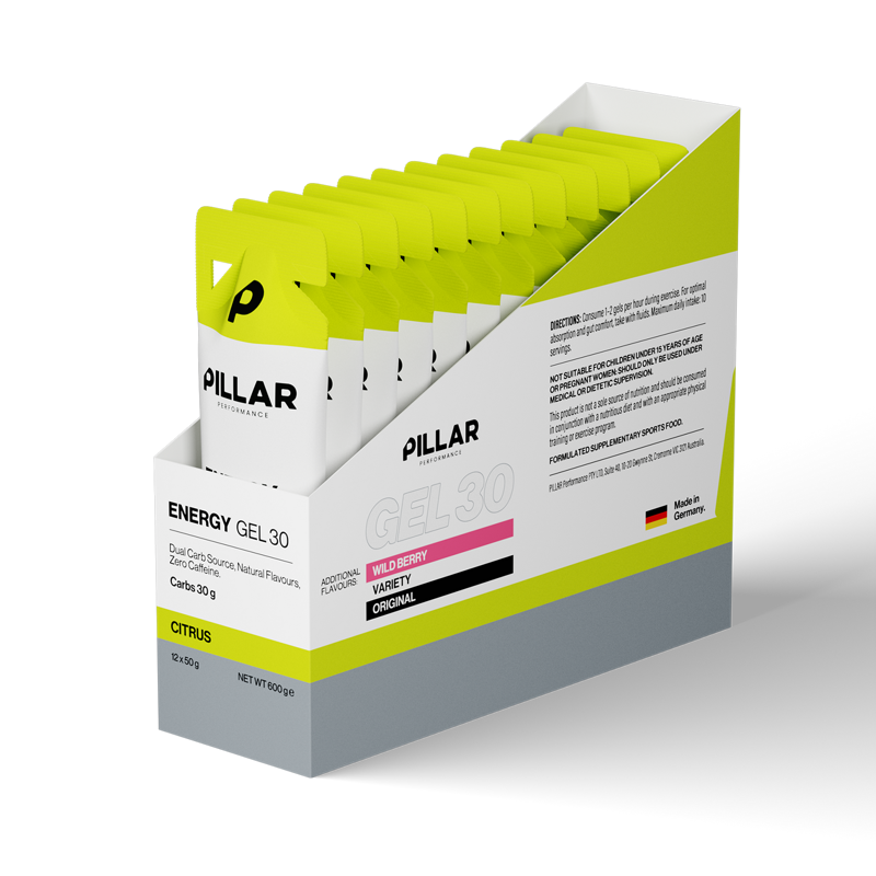 Pillar Performance Energy Gel 30 Citrus 12 x 50g BOX